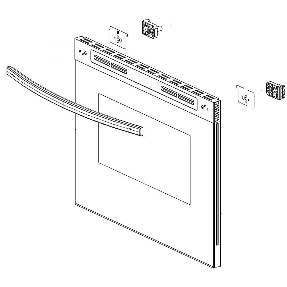 Part #dg94-03604A, Samsung Range Oven Door Outer Panel Assembly