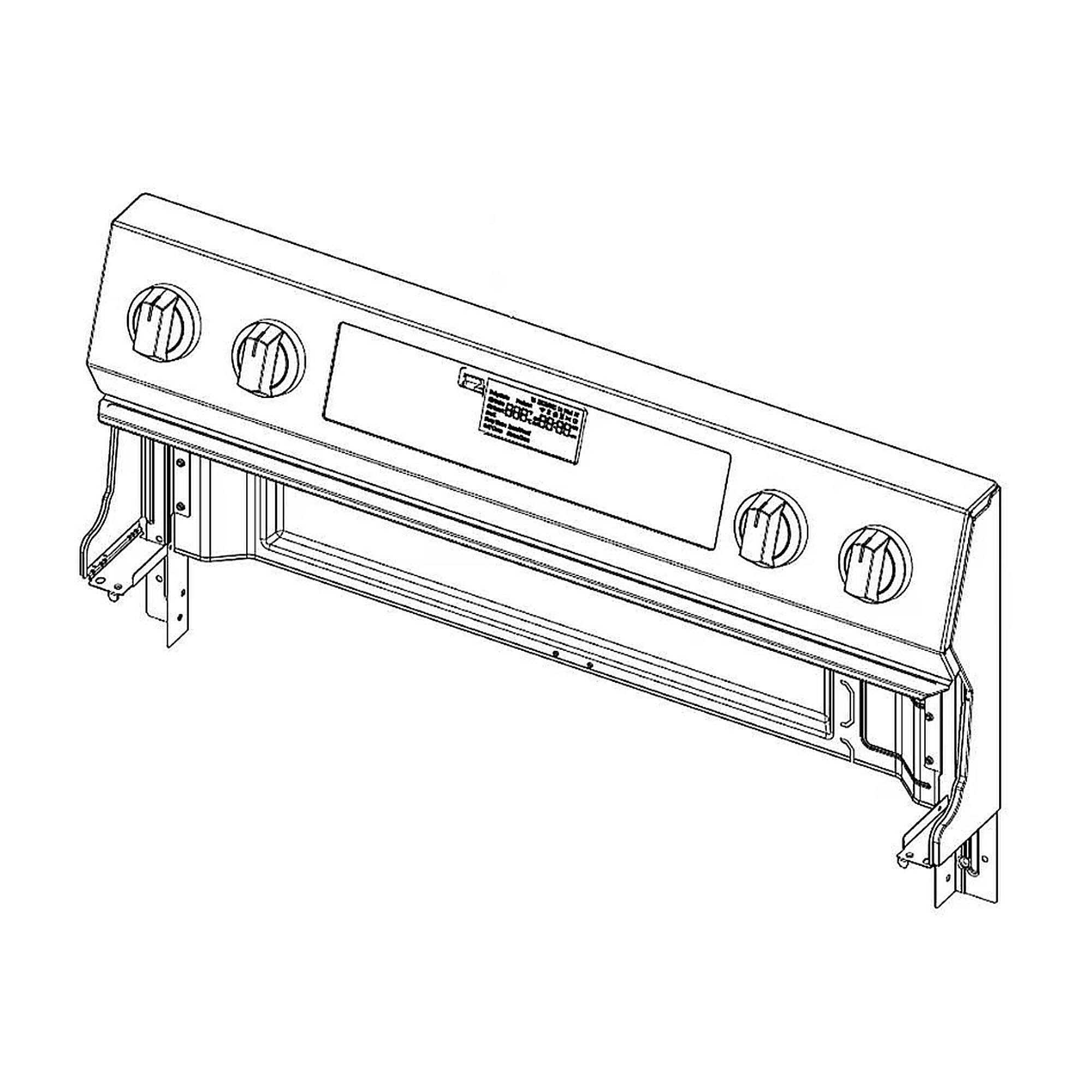 Part #dg94-03952A, Range Control Panel Assembly