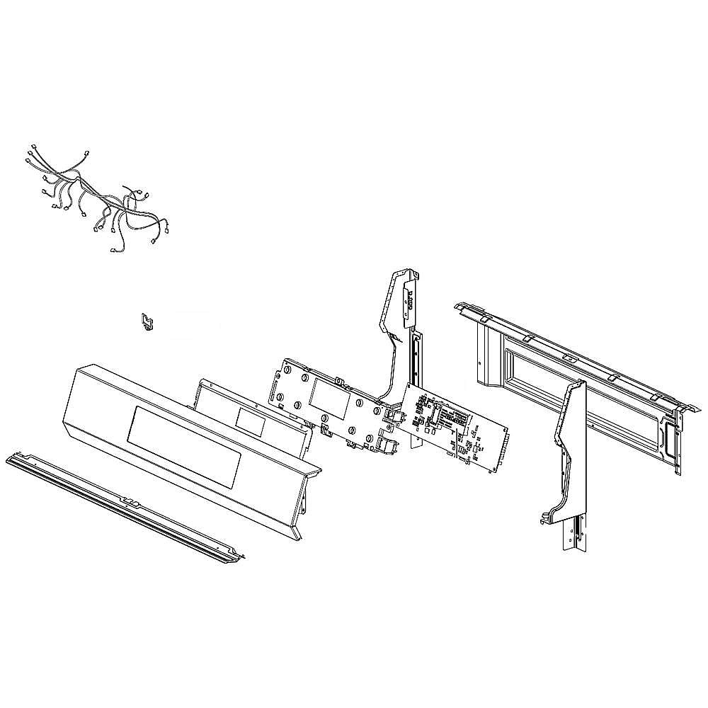 Part #dg94-03952K, Samsung Range Control Panel Assembly