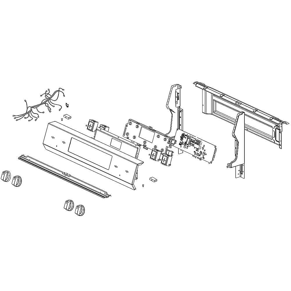 Part #dg94-03952R, Range Control Panel Assembly