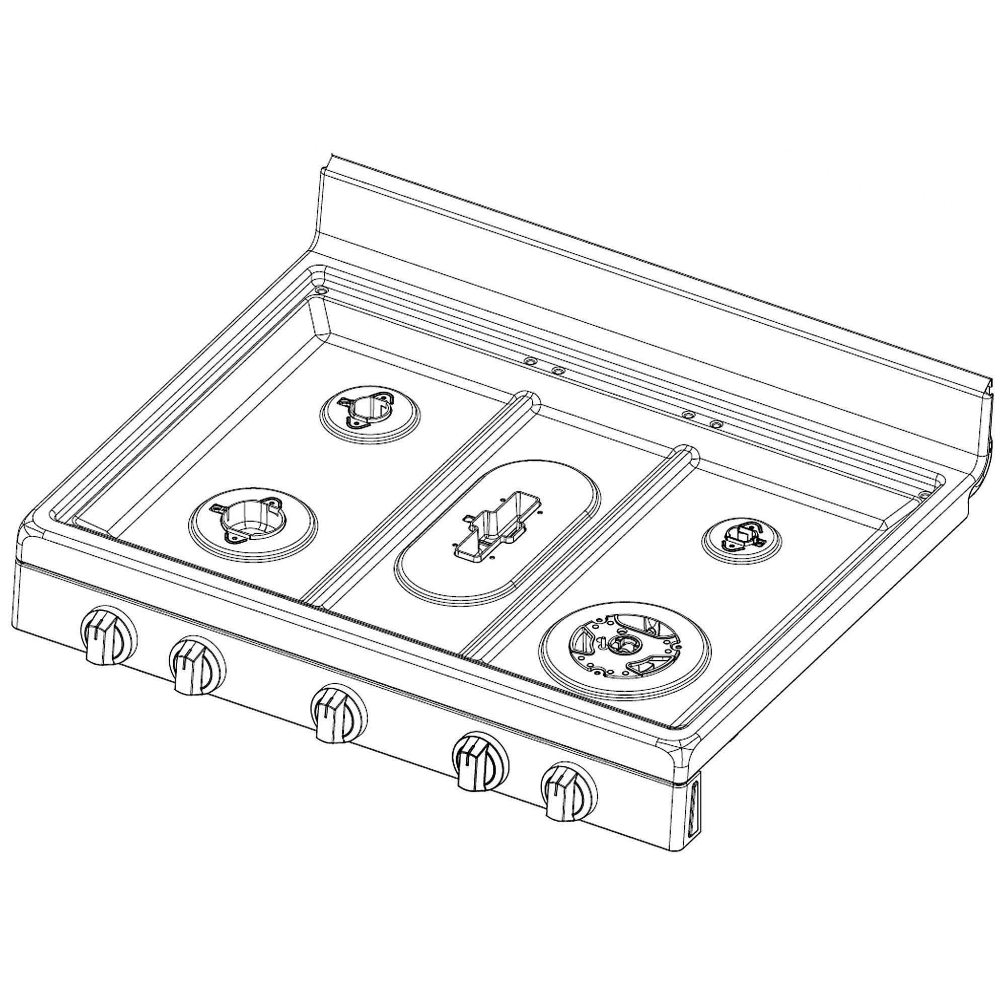Part #dg94-03969A, Assembly Cooktop;n X 60A***, sts, Good, T-F/s