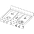Assembly Cooktop;n X 60a***,sts, Good, T-f/s for Samsung NX60A6311SS/AA-00 - Part DG94-03969A