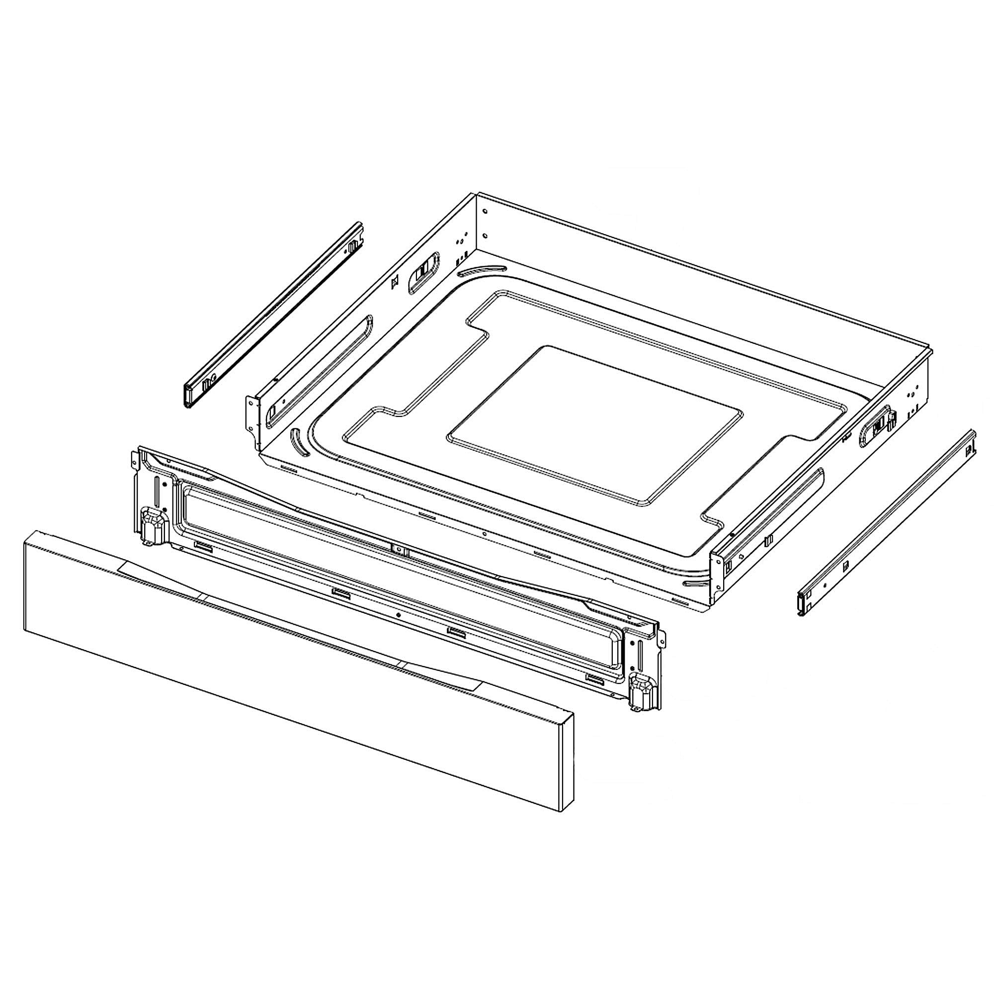 Part #dg94-04104A, Range Storage Drawer Assembly