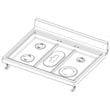 Range Main Top for Samsung NX60A6511SS/AA-00 - Part DG94-04117A