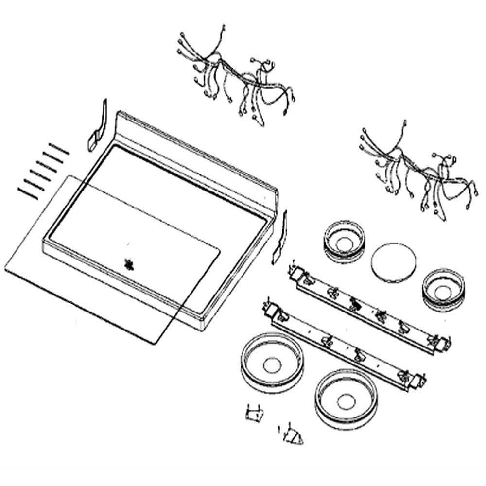 Part #dg96-00224A, Range Main Top Wire Harness