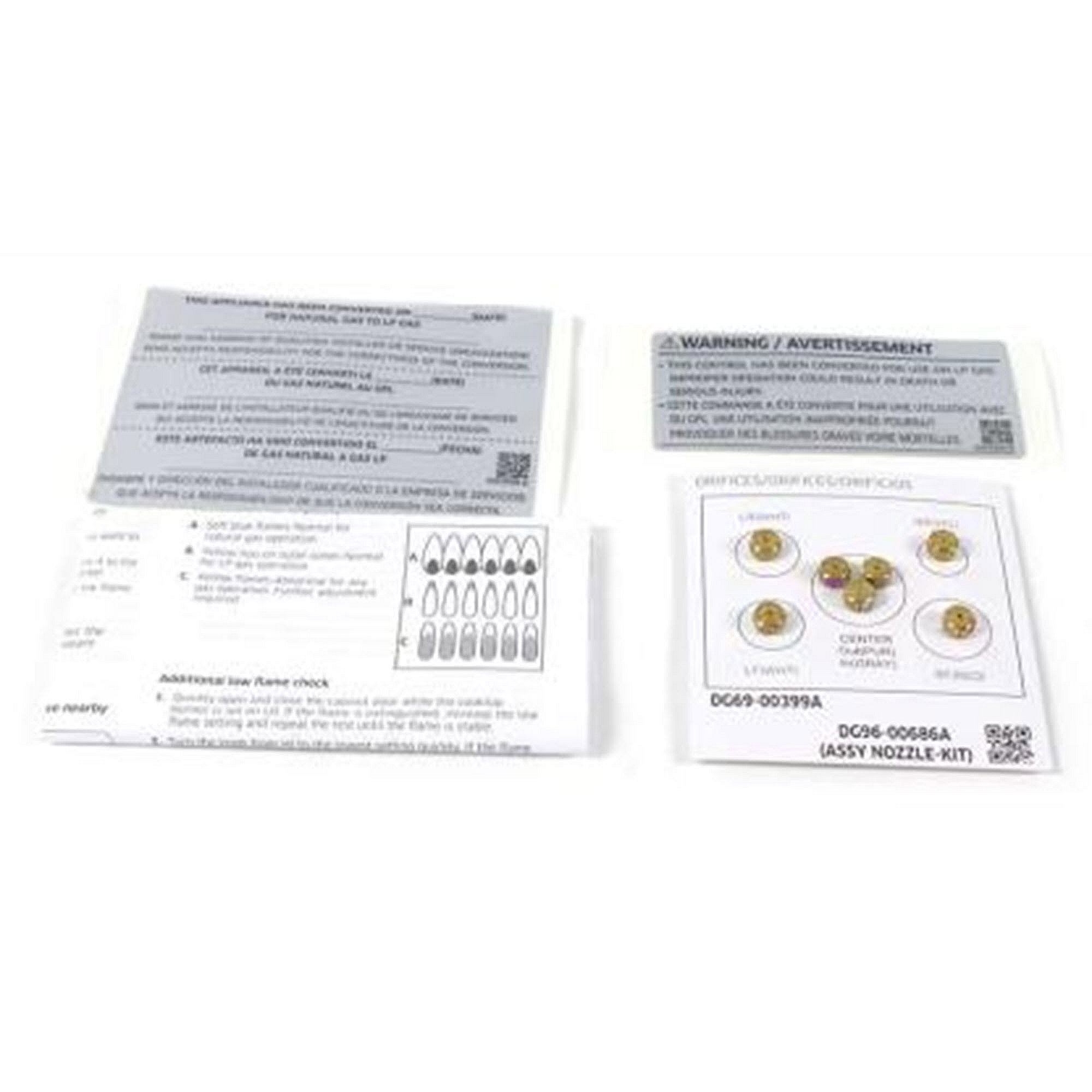 Part #dg96-00686A, Cooktop Lp Conversion Kit