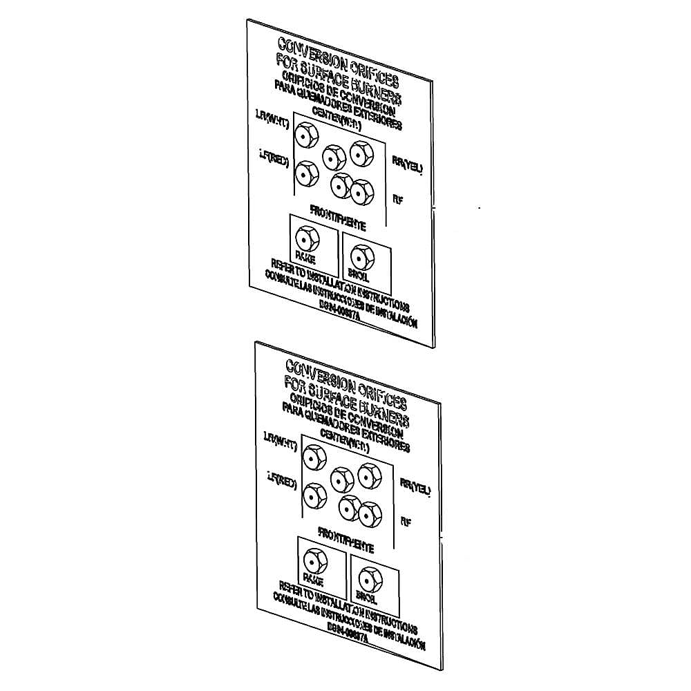 Part #dg96-00858A, Range Surface Burner Orifice Assembly