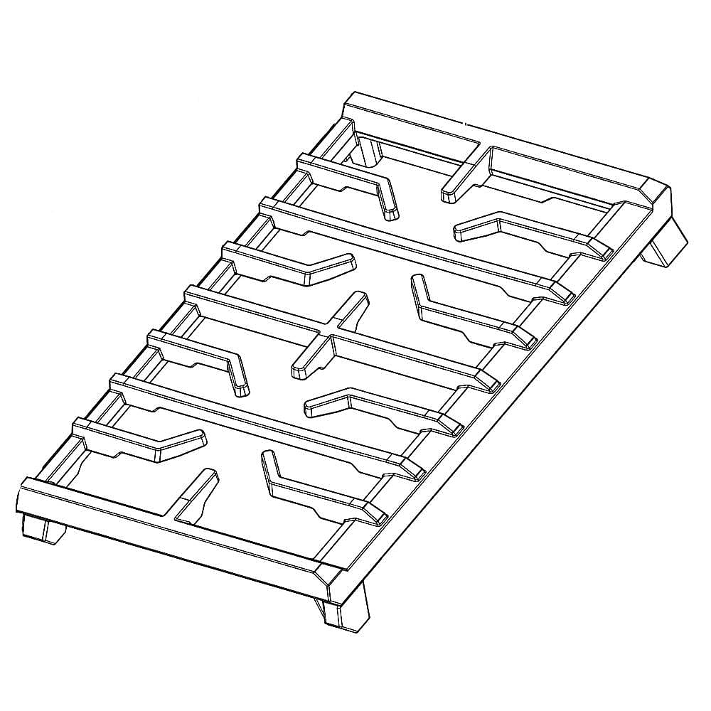 Part #dg98-01195A, Cooktop Burner Grate, Right