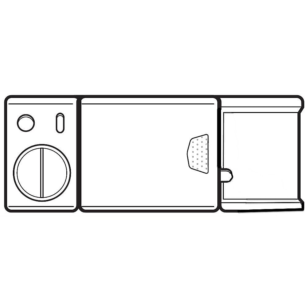 Part #dd59-01002A, Dishwasher Detergent Dispenser Assembly / 10.63 x 4.72 x 3.94