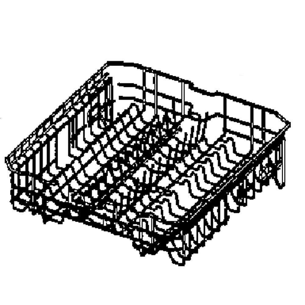 Samsung Part #dd67-00131A, Dishwasher Dishrack Assembly, Center | 27.17 x 24.02 x 11.02