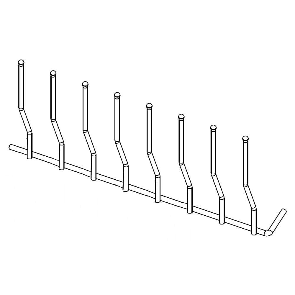 Part #dd67-00188A, Dishwasher Folding Tine Row, Left Rear