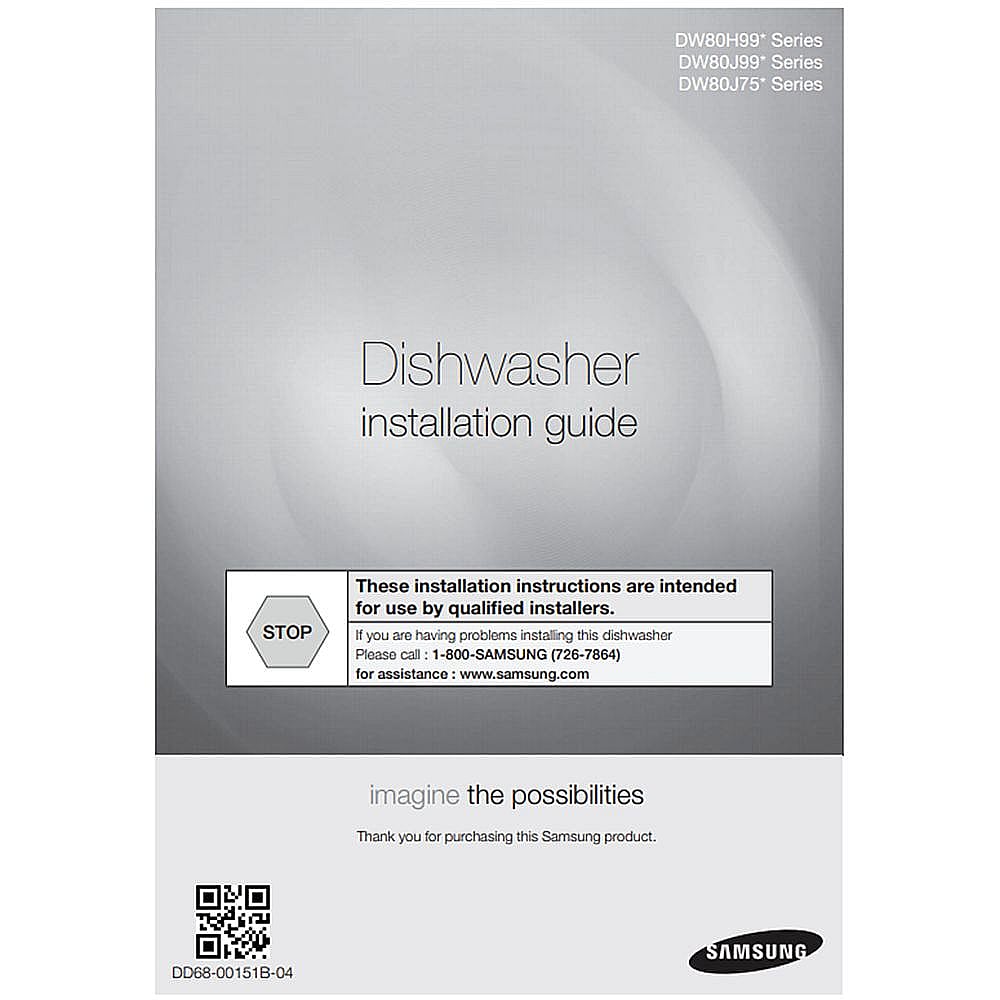 Part #dd68-00151B, Instructions Guide