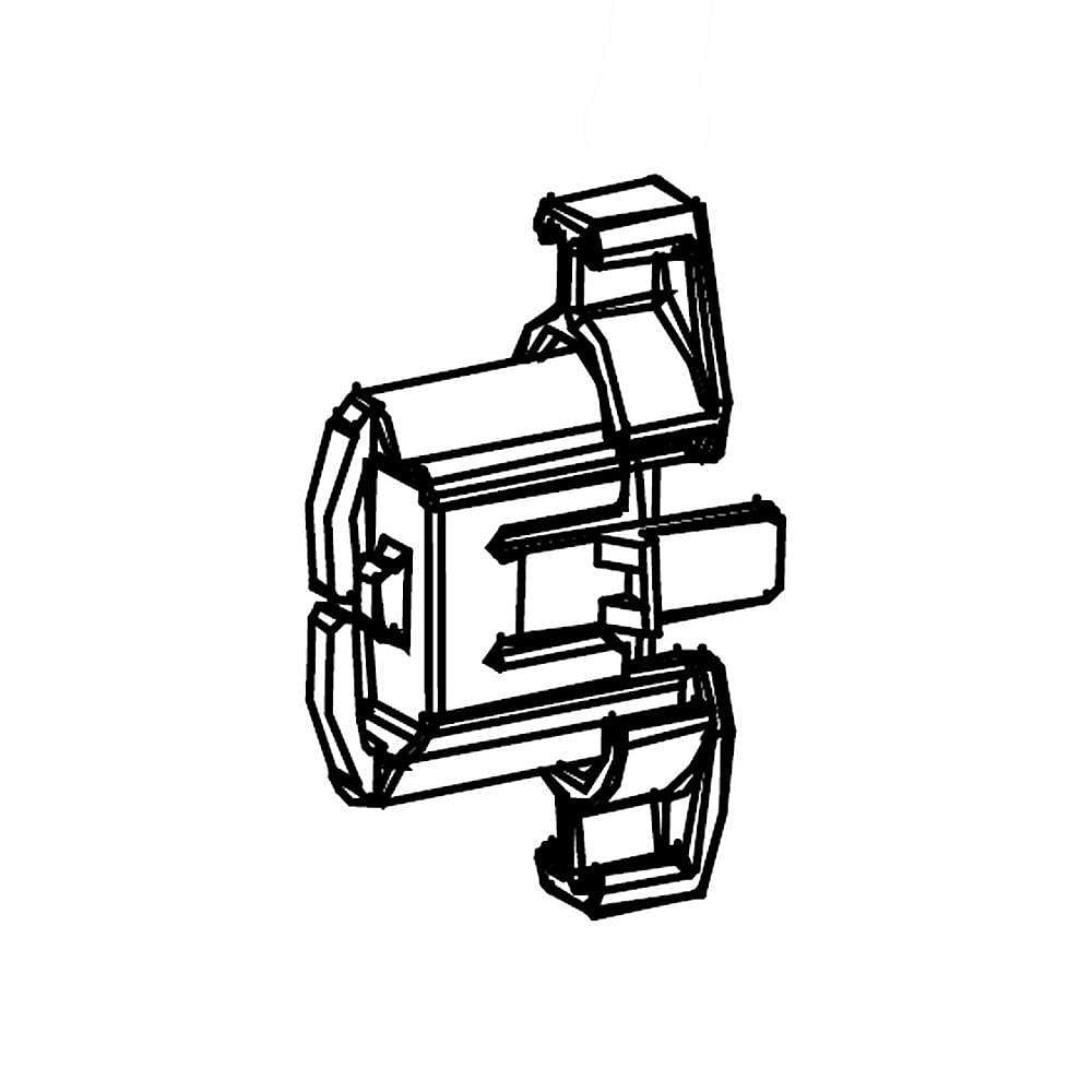 Part #dd81-01674A, Dishwasher Dishrack Slide Rail Stop, Rear / 1.57 x 1.06 x 0.51