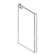 Dishwasher Door Outer Panel for Samsung DW80R2031US/AA-00 - Part DD81-02142A