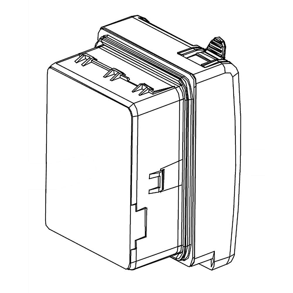 Part #dd81-02628A, Dishwasher Detergent Dispenser Assembly / 1.77 x 1.93 x 0.87