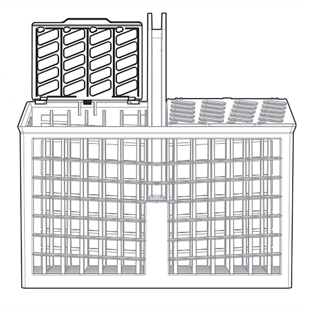 Samsung Part #dd82-01112A, Dishwasher Silverware Basket | 9.25 x 9.17 x 3.54