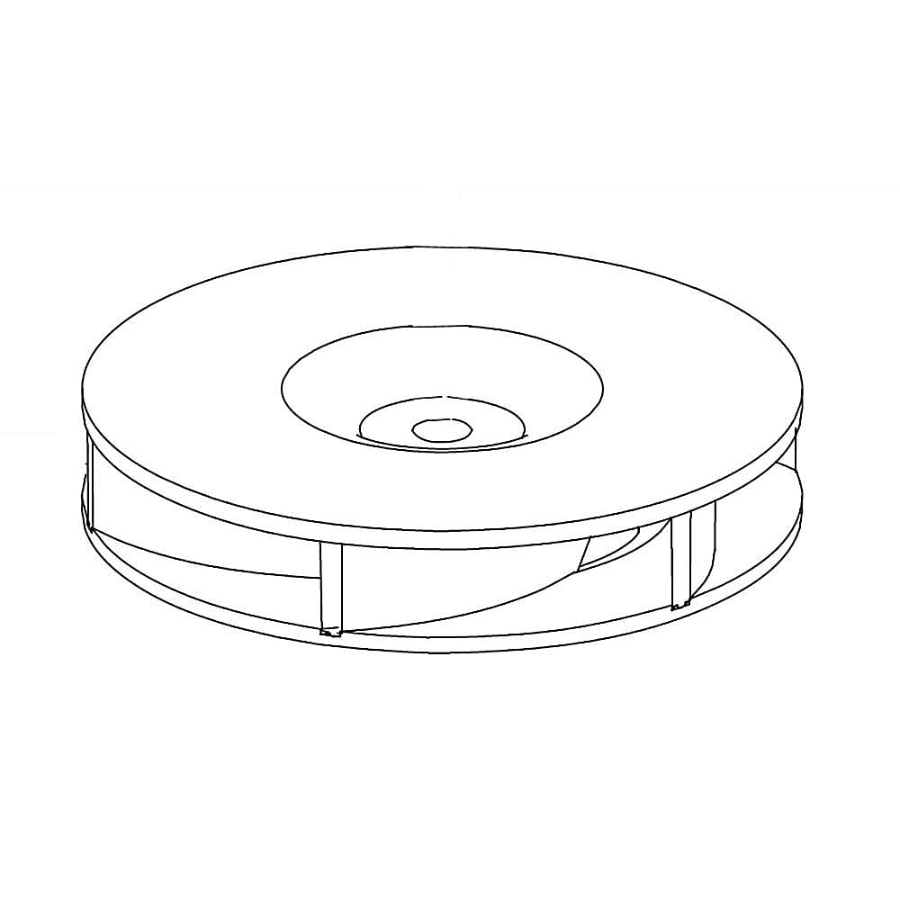Part #dd82-01125A, Dishwasher Pump Impeller / 2.48 x 2.48 x 0.79