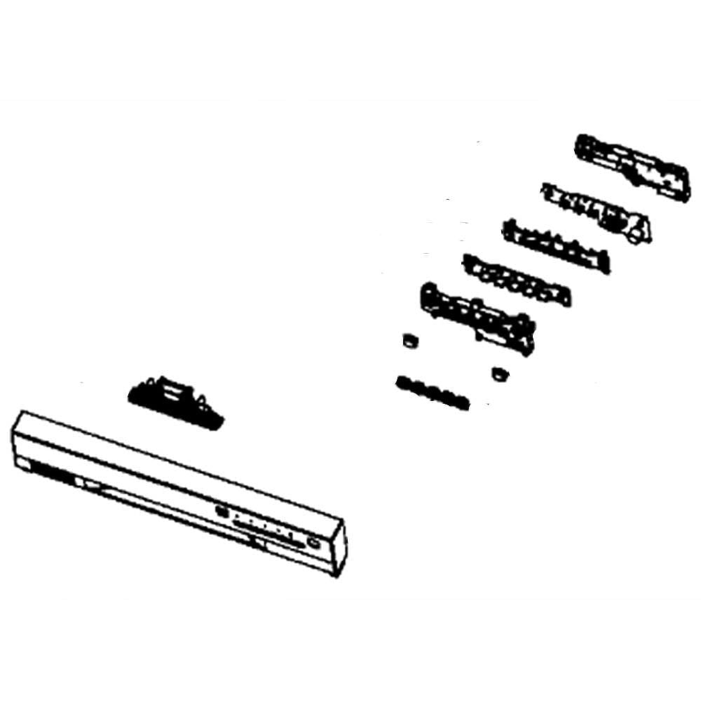 Part #dd82-01237A, Samsung Dishwasher Control Panel Assembly / 25.25 x 6.50 x 3.00