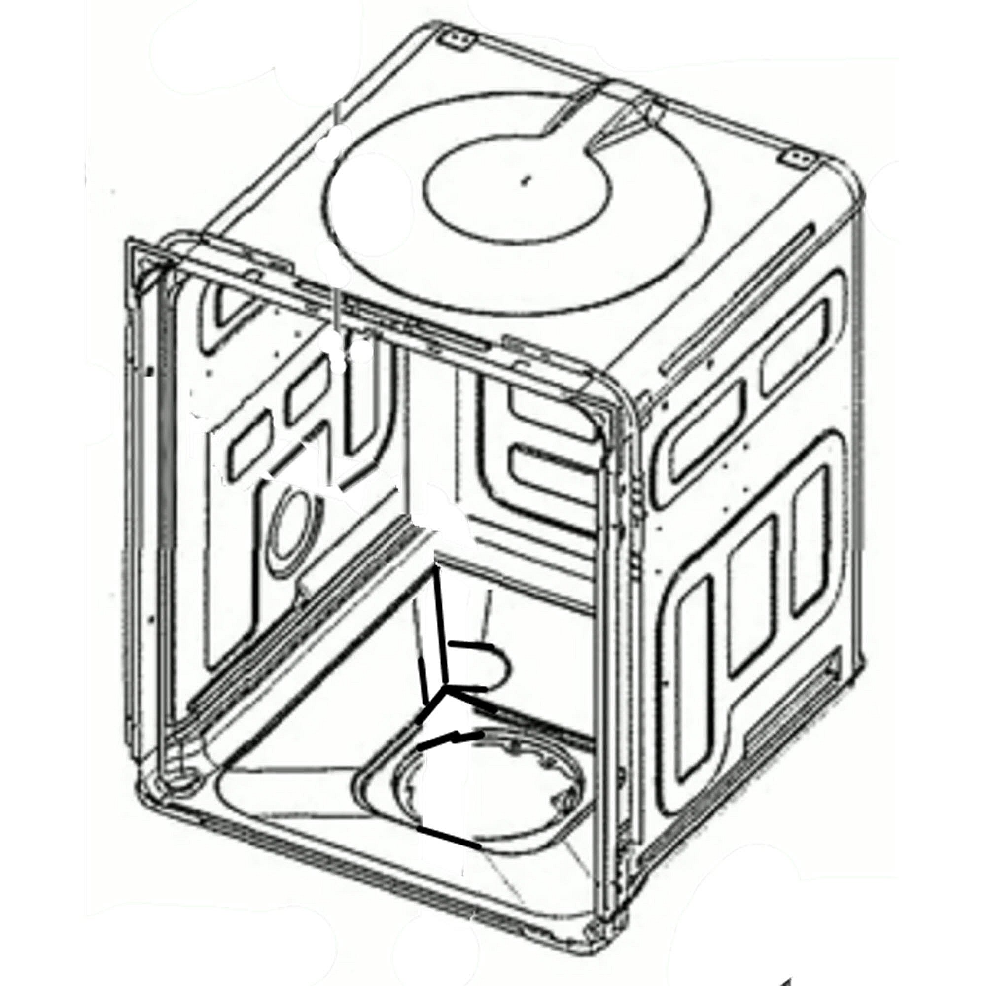 Part #dd82-01328A, Dishwasher Gross Tub Assembly / 24.80 x 25.59 x 35.43