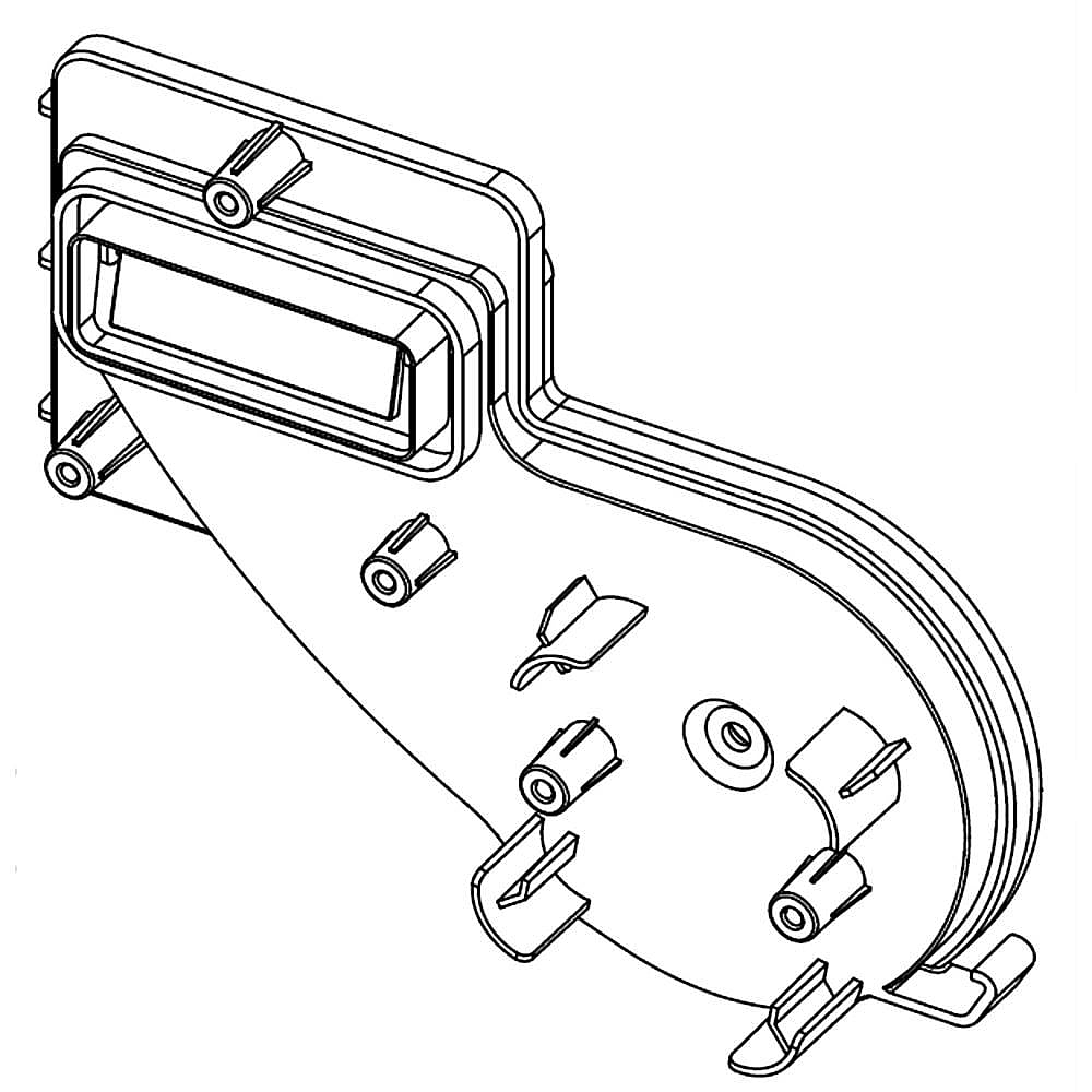 Part #dd82-01357A, Dishwasher Door Vent Duct Connector / 7.48 x 4.72 x 0.79