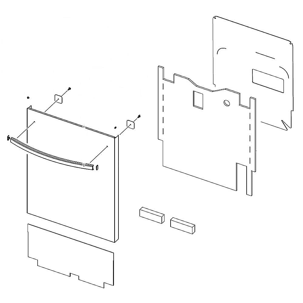 Part #dd82-01750A, Samsung Assy-Door Outer