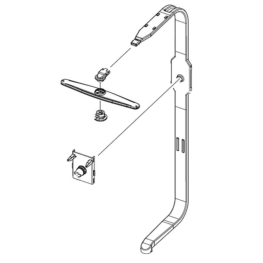 Part #dd82-01751A, Samsung Dishwasher Manifold And Spray Arm Assembly