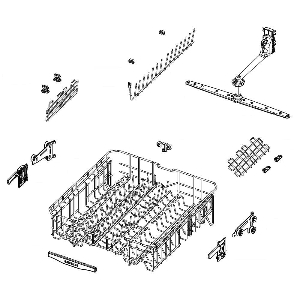 Samsung Part #dd82-01753A, Dishwasher Spray Arm And Upper Dishrack Assembly