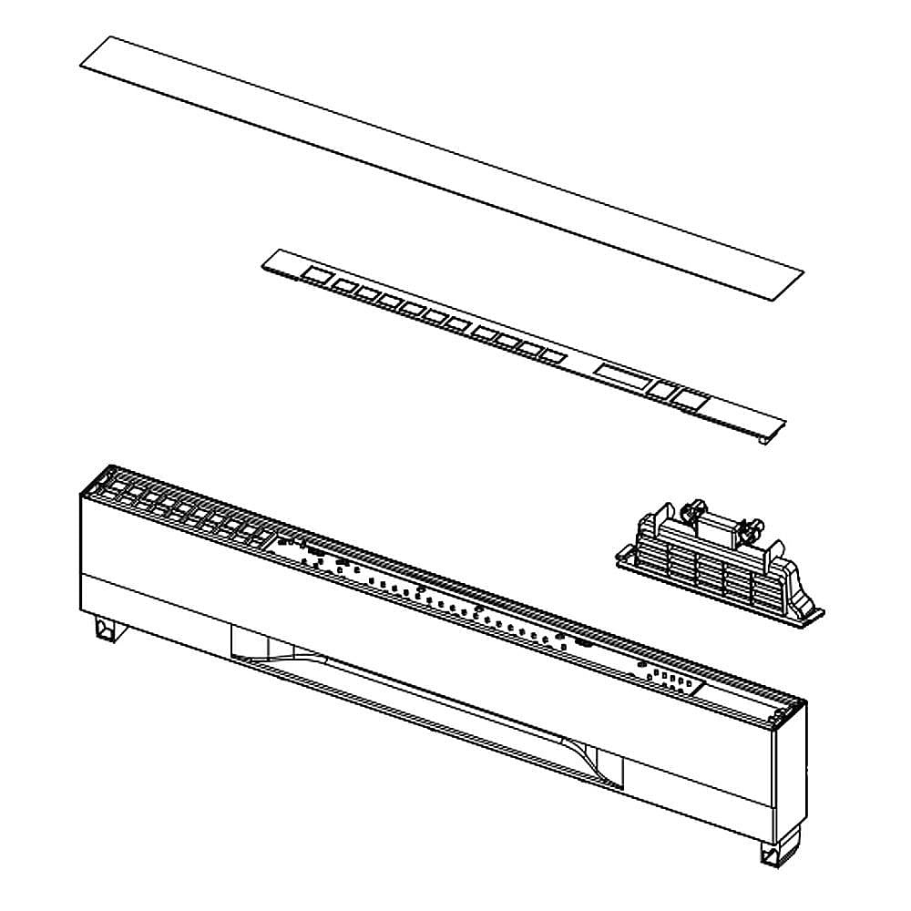 Part #dd82-01756B, Samsung Dishwasher Control Panel Assembly