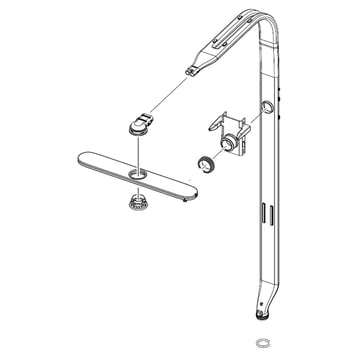 Dishwasher Water Feed Tube and Spinner Assembly DD97-00184A