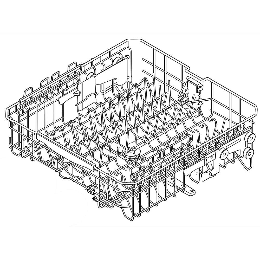 Part #dd97-00188A, Dishwasher Dishrack Assembly, Upper / 27.36 x 24.29 x 8.46