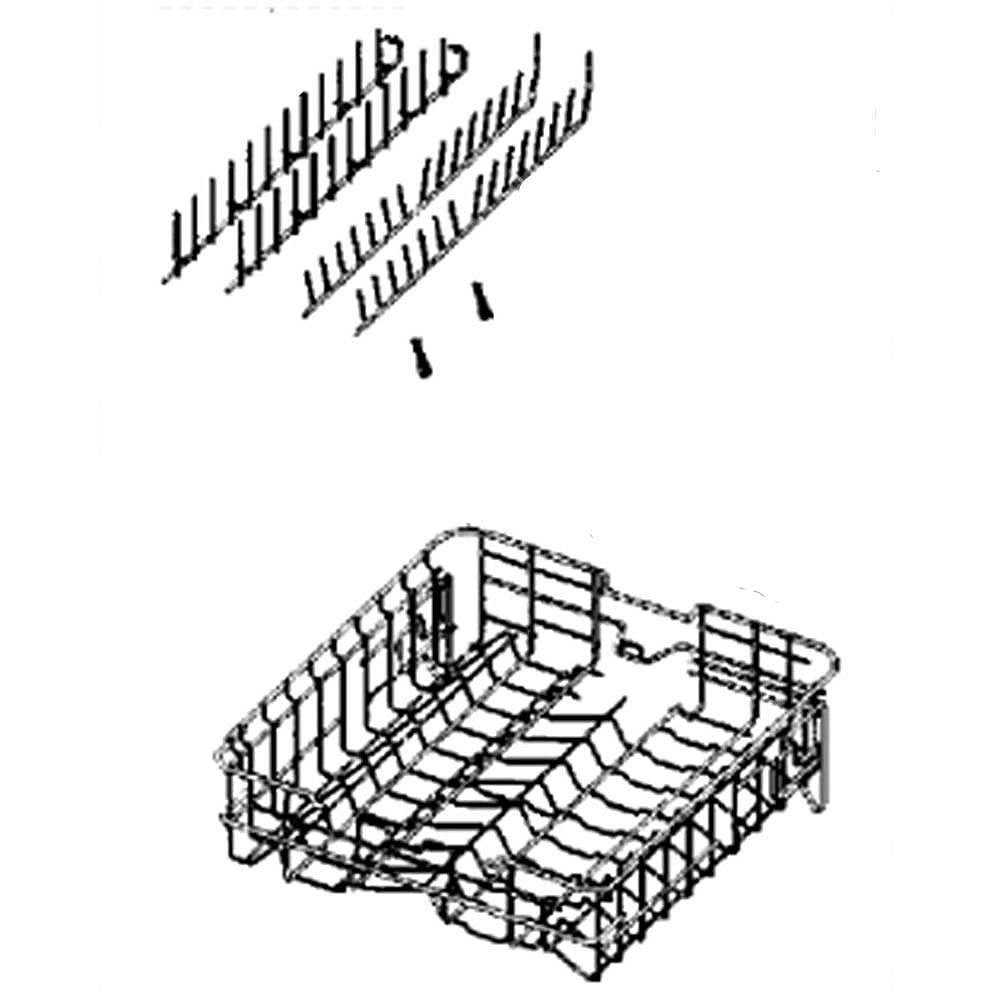 Part #dd97-00196A, Dishwasher Tine Row Assembly