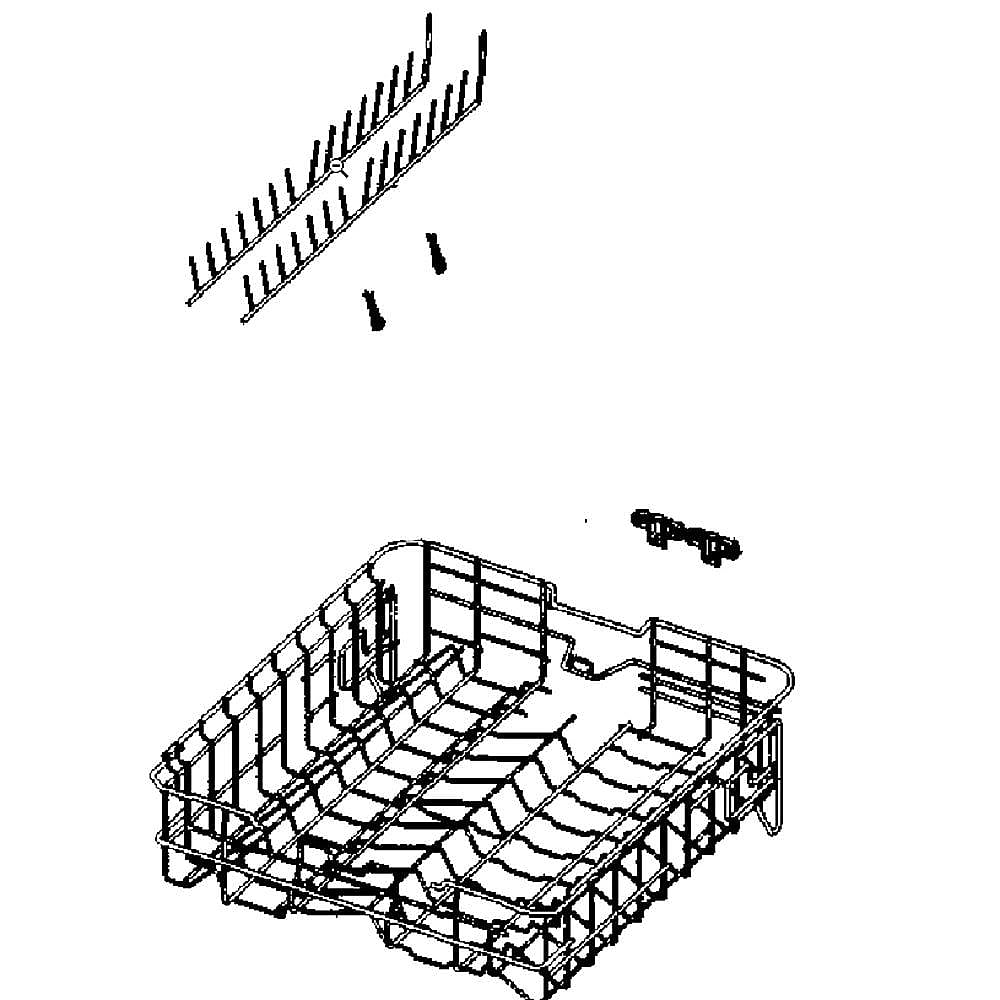Part #dd97-00196B, Dishwasher Dishrack, Middle / 27.36 x 24.02 x 8.66