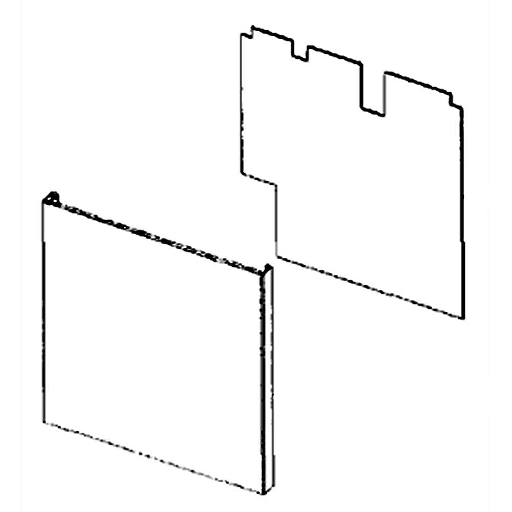 Part #dd97-00224A, Dishwasher Door Outer Panel Assembly