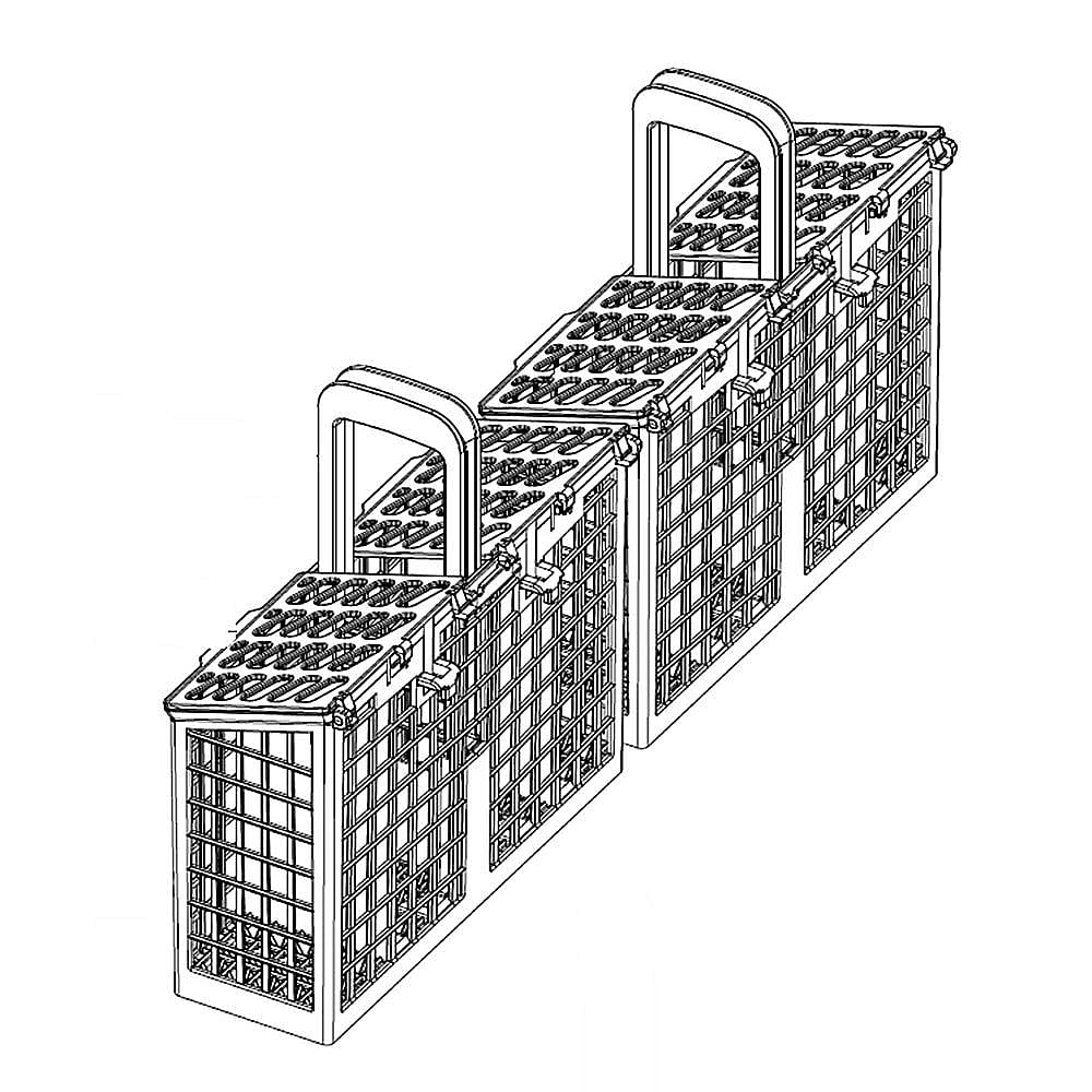 Part #dd97-00250B, Dishwasher Silverware Basket Assembly