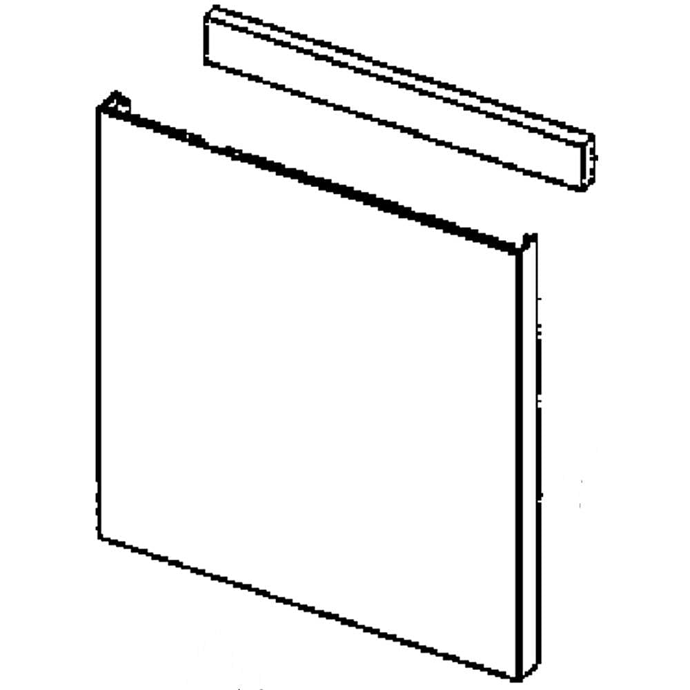 Part #dd97-00489A, Samsung Dishwasher Door Outer Panel