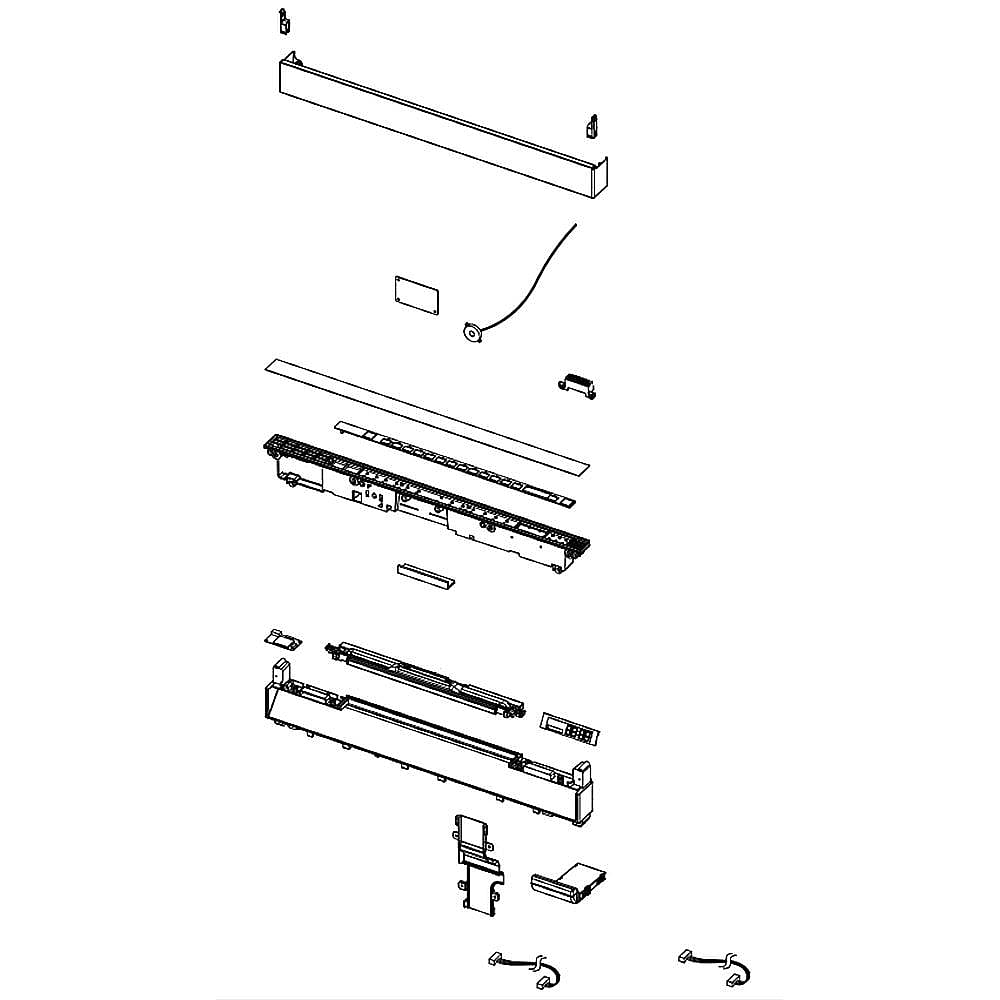 Part #dd97-00590E, Dishwasher Control Panel Assembly
