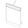 Dishwasher Door Assembly for Samsung DW80R9950US/AA-00 - Part DD97-00603B