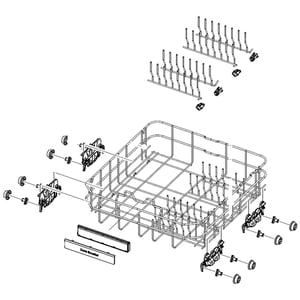 Dishwasher Dishrack Assembly, Lower DD97-00505B