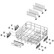 Dishwasher Dishrack Assembly, Lower DD97-00606A