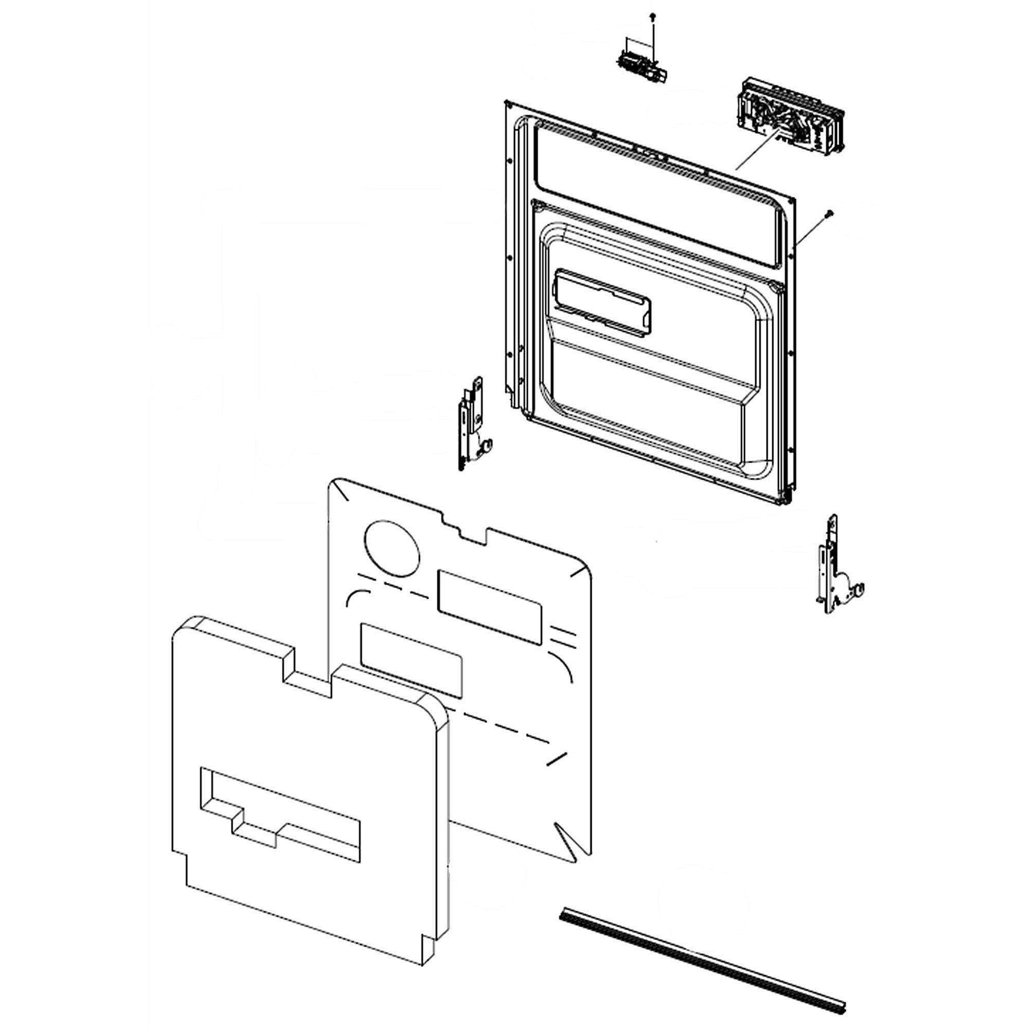 Part #dd97-00607A, Dishwasher Door Inner Panel Assembly