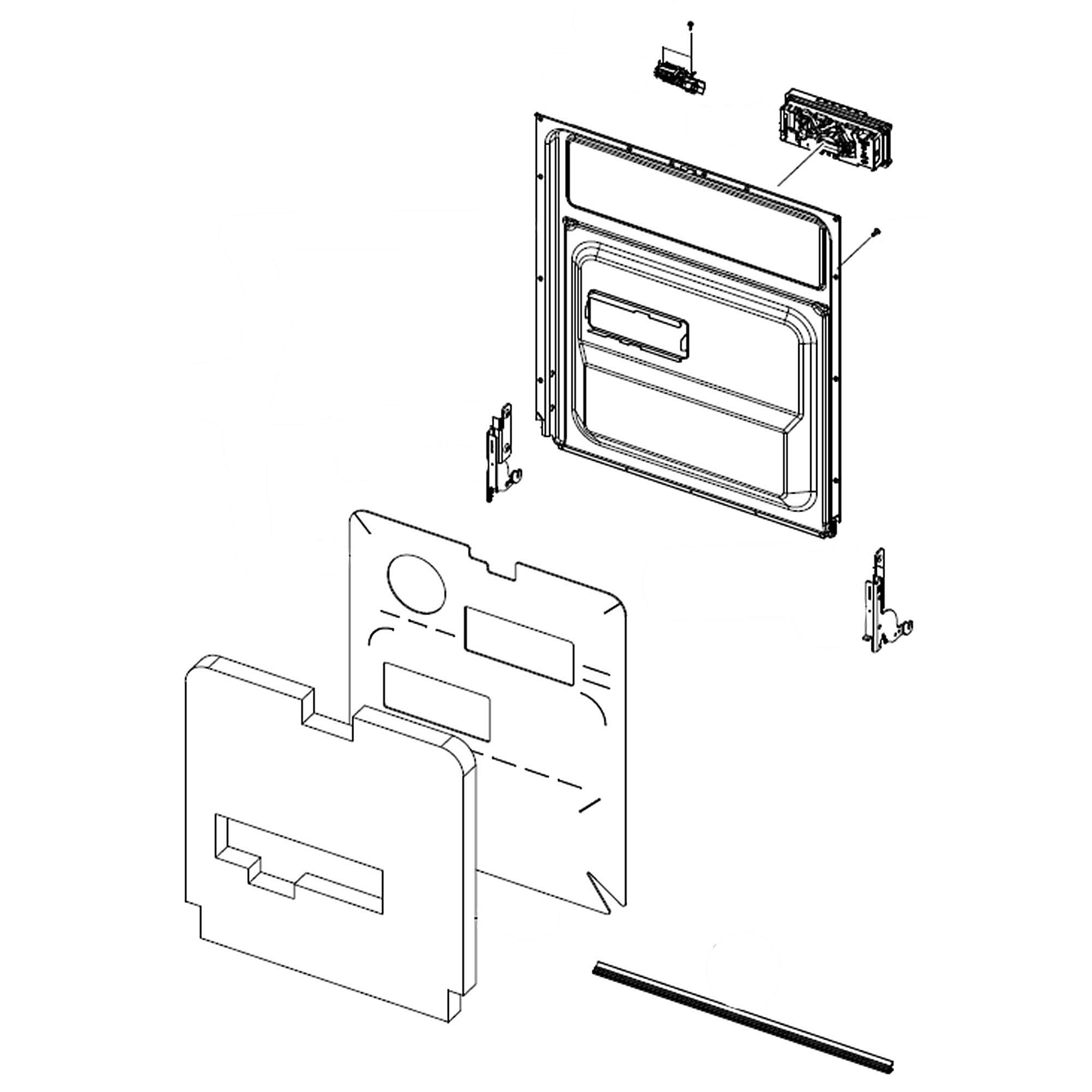 Part #dd97-00607B, Dishwasher Door Inner Panel Assembly