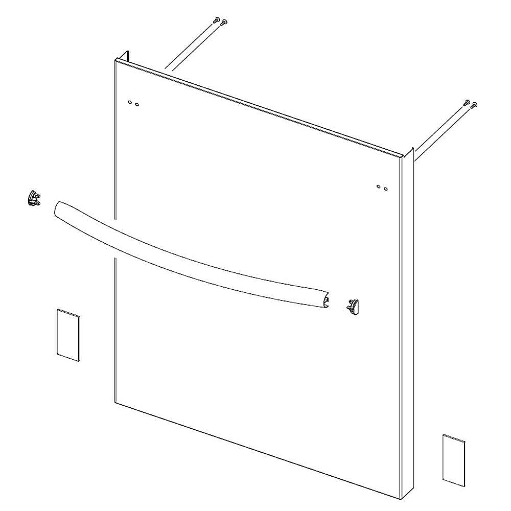 Part #dd97-00619B, Dishwasher Door Outer Panel Assembly
