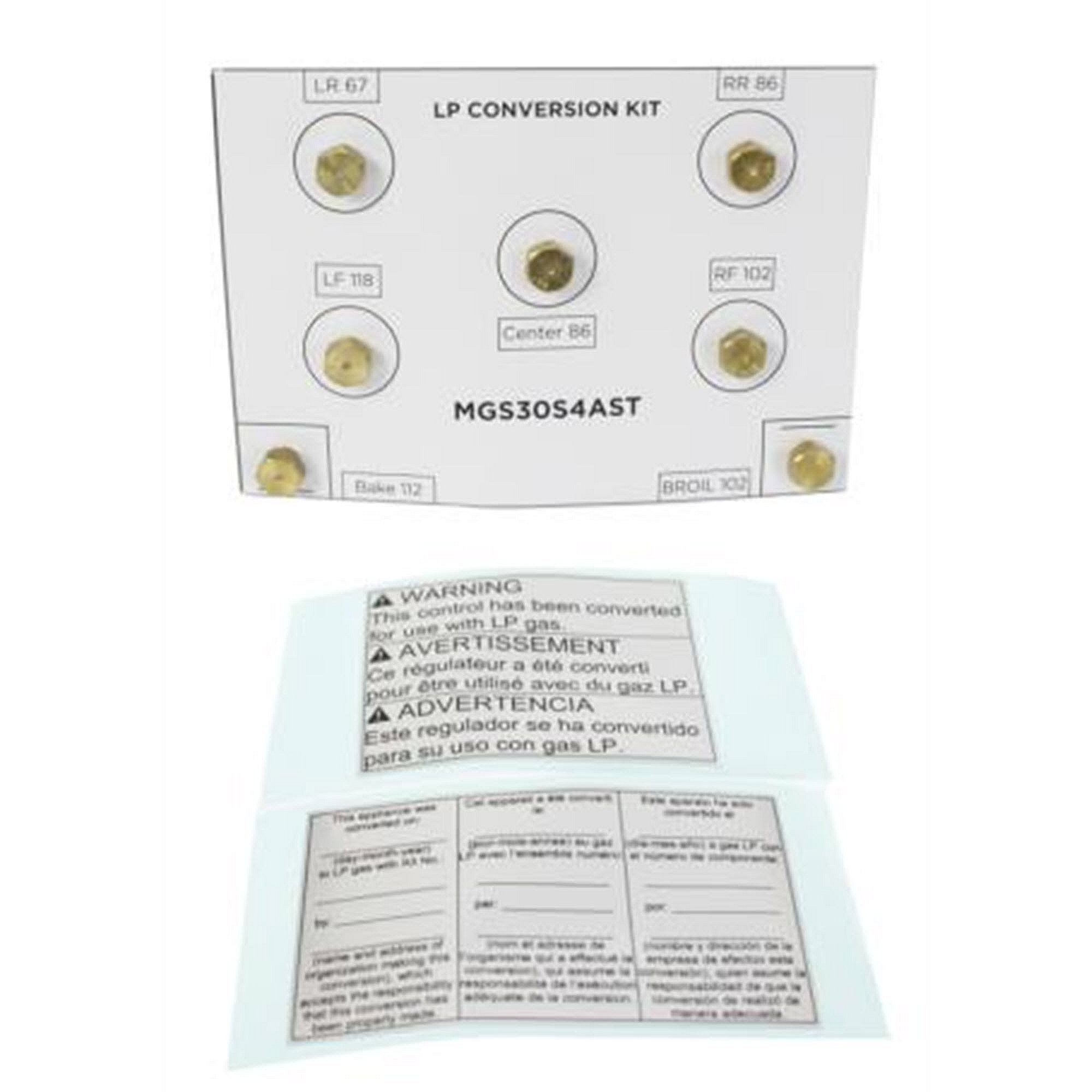 Part #12971100A76739, Midea Lp Conversion Kit