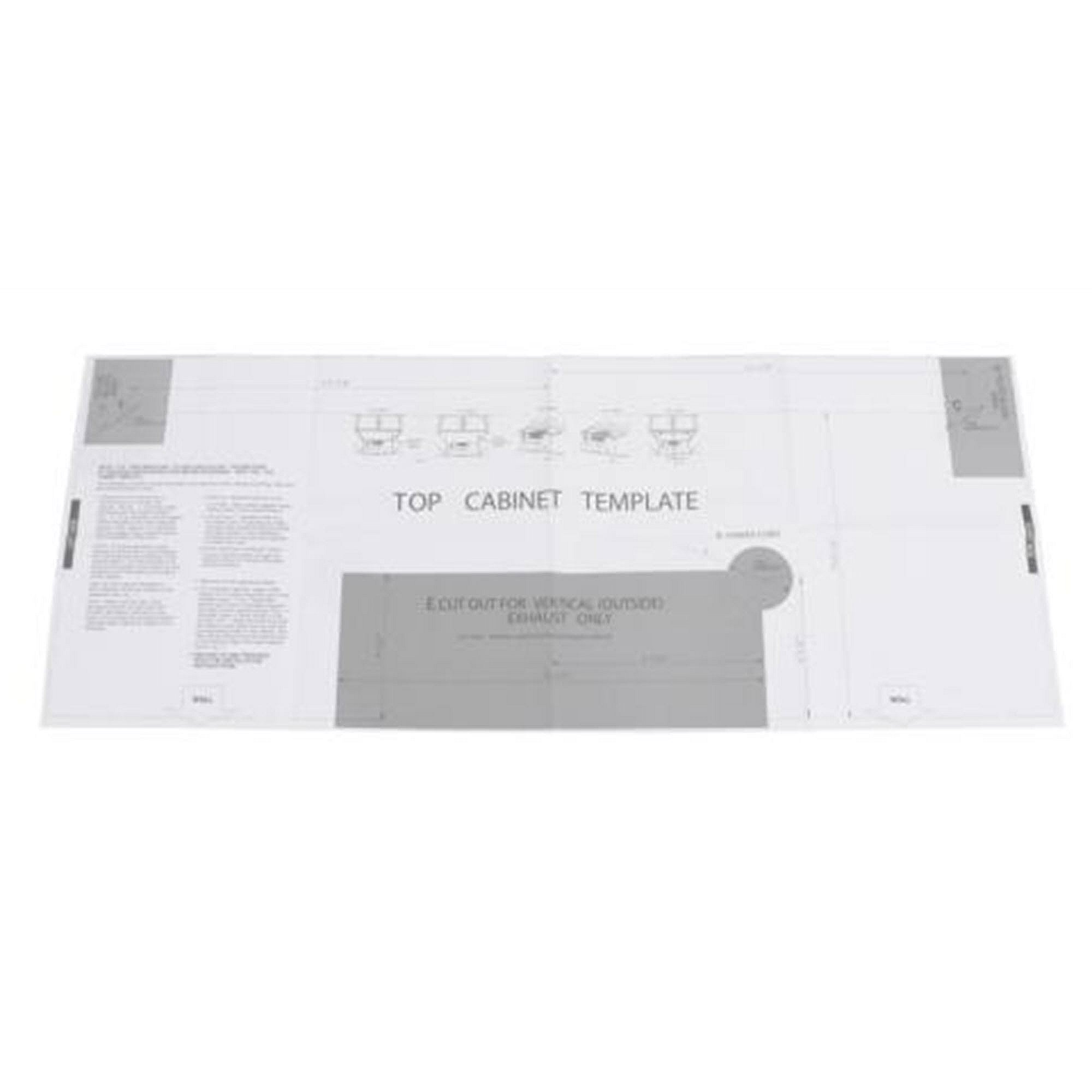 Part #16170000A81646, Midea Top Cabinet Template