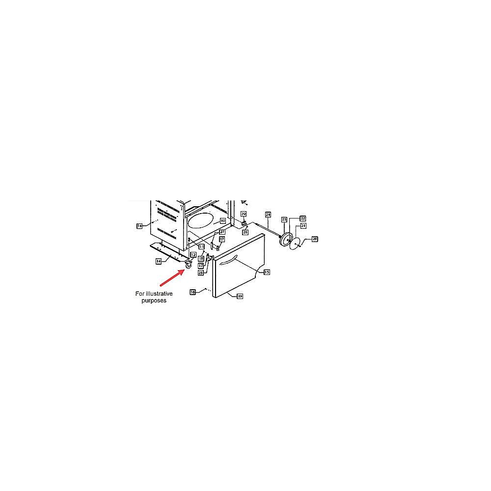 Part #212143, Fisher & Paykel Gas Grill Caster Wheel