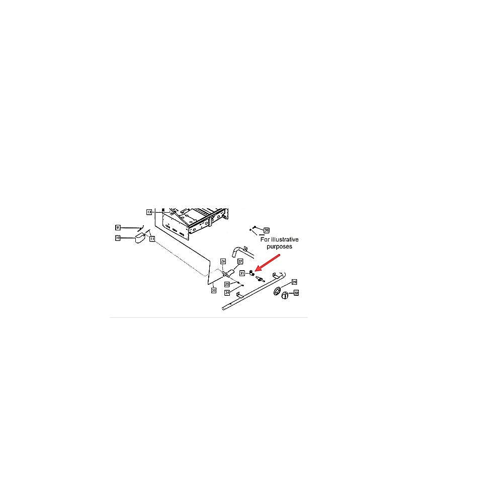 Part #212149, Fisher & Paykel Range Elbow Fitting