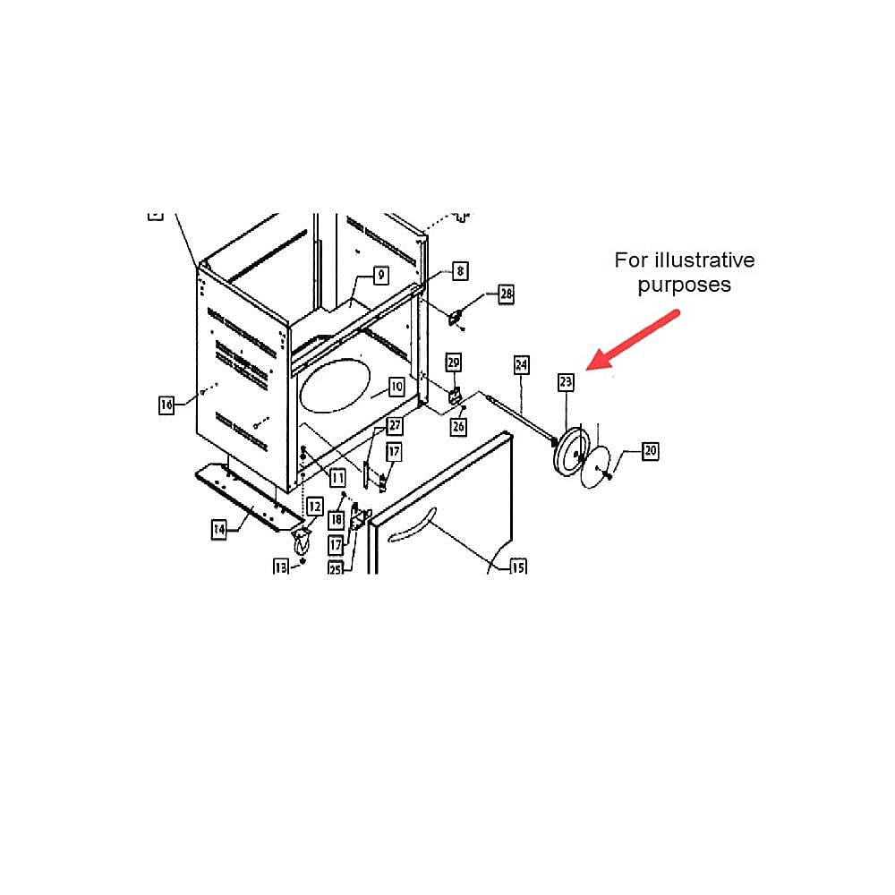 Part #212303, Fisher & Paykel Gas Grill Wheel