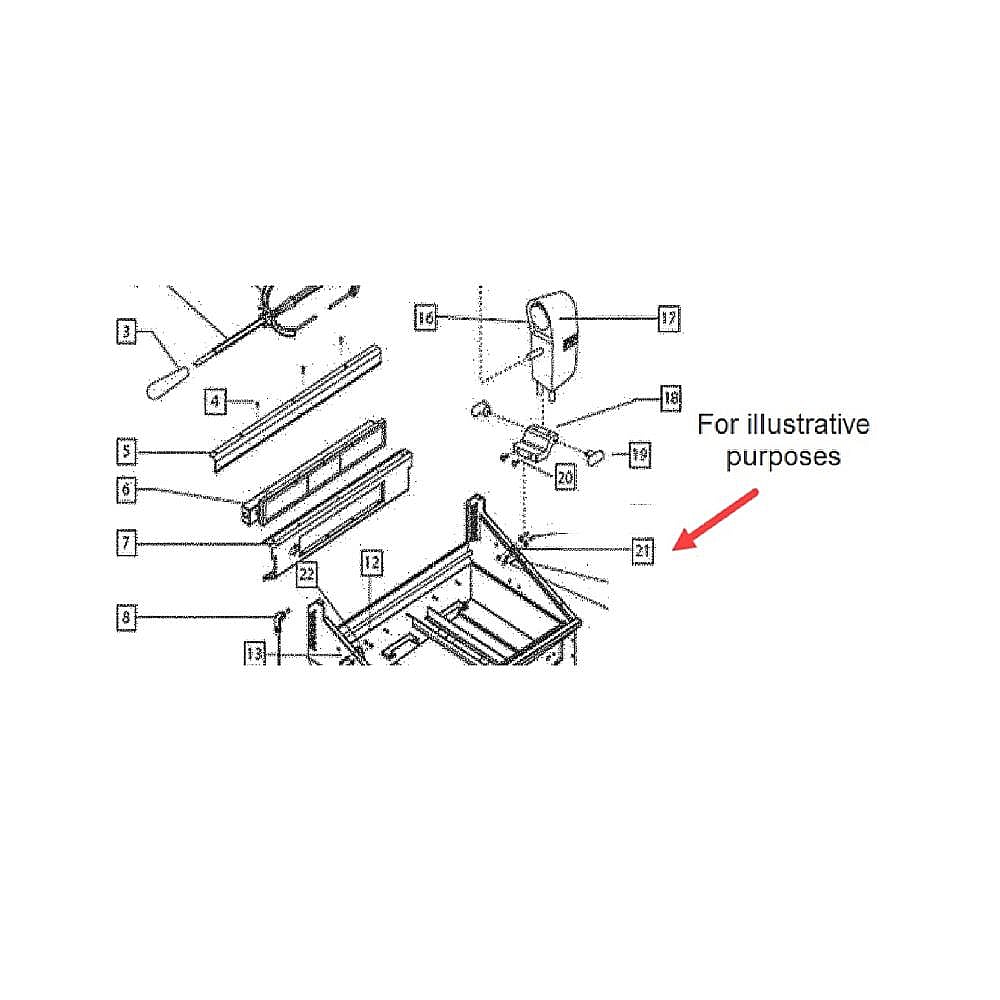 Part #214397, Fisher & Paykel Gas Grill Rotisserie Support Bracket