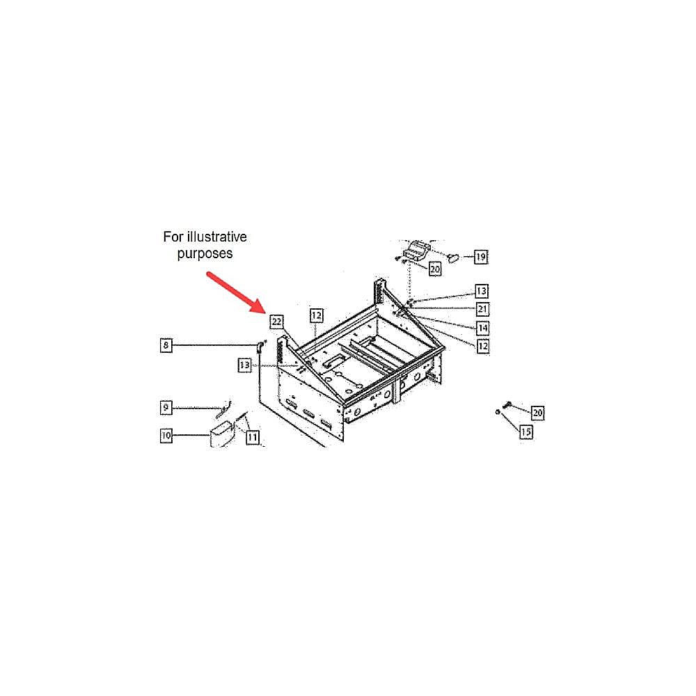 Part #214398, Fisher & Paykel Gas Grill Rotisserie Support Bracket