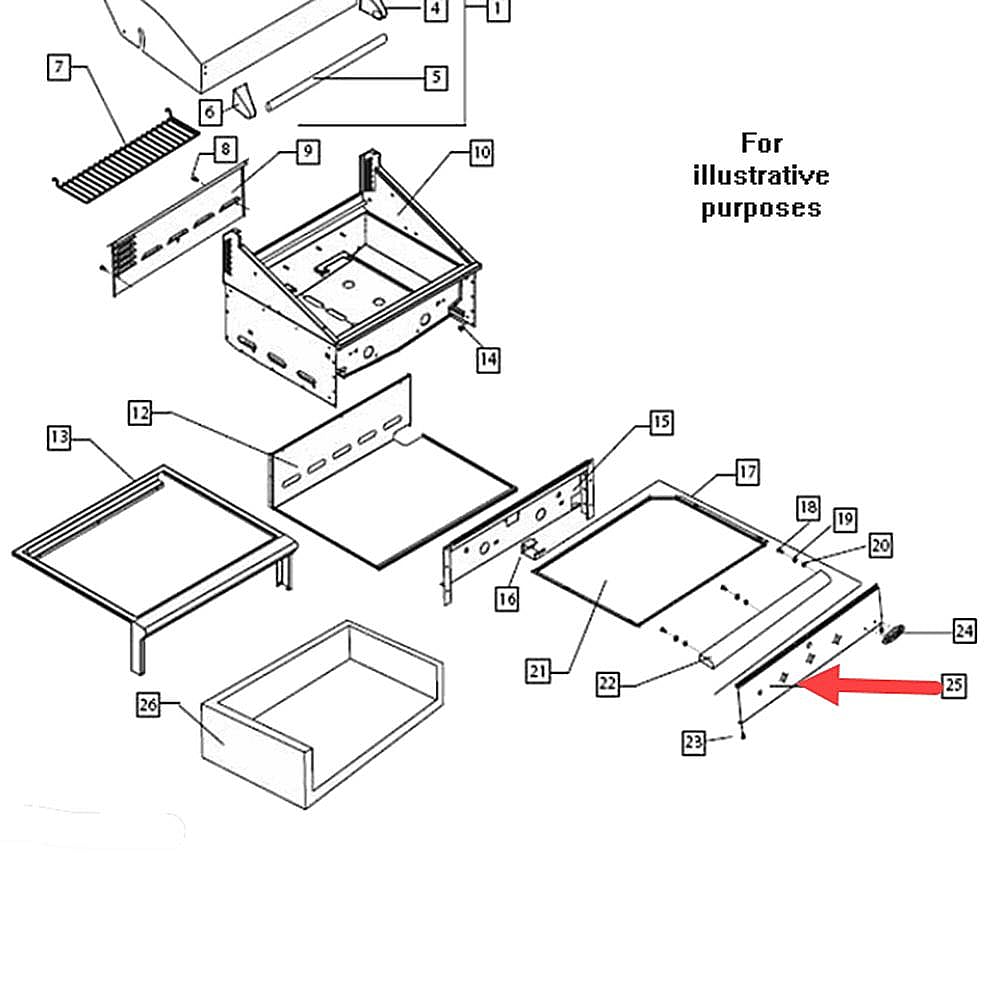 Part #214409, Fisher & Paykel Gas Grill Control Panel